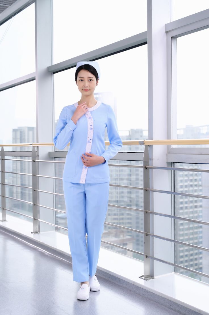 长袖短装护士服