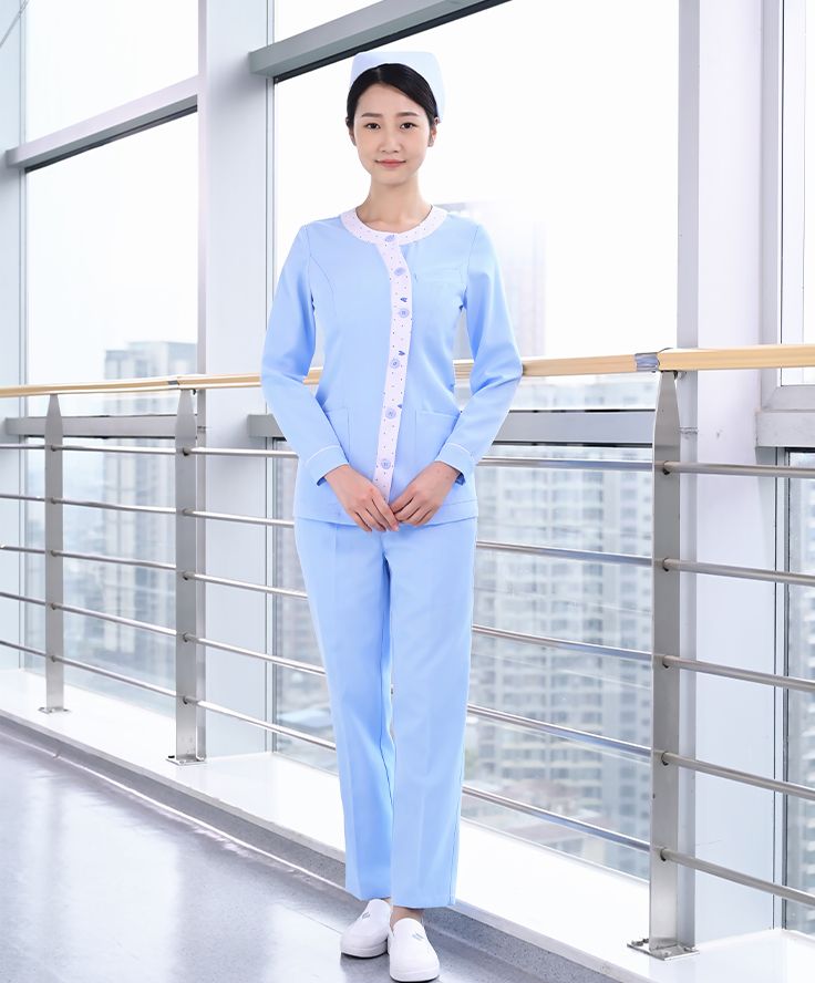 长袖短装护士服